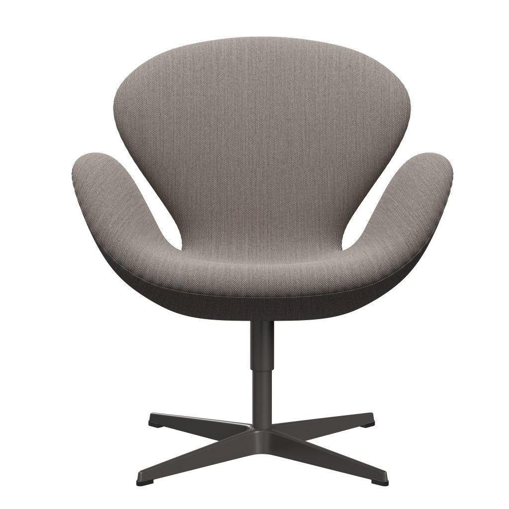 [product_category]-Fritz Hansen Swan Lounge Chair, Warm Graphite/Steelcut Trio Pink/White/Black-Fritz Hansen-3320-STR616-WGBASE-FRI-1