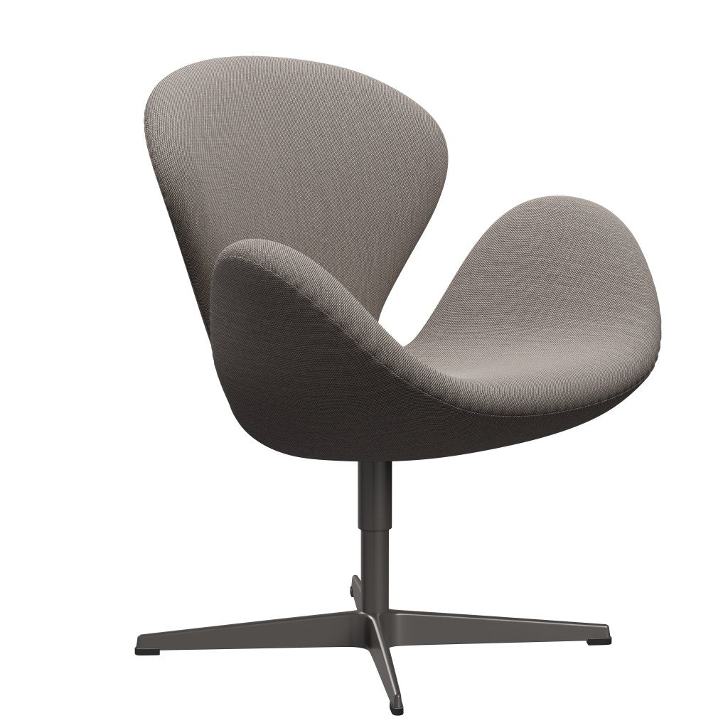 [product_category]-Fritz Hansen Swan Lounge Chair, Warm Graphite/Steelcut Trio Pink/White/Black-Fritz Hansen-3320-STR616-WGBASE-FRI-2