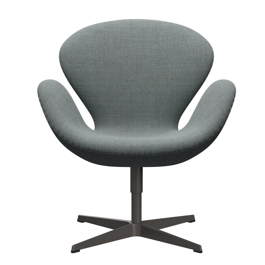 [product_category]-Fritz Hansen Swan Lounge Chair, Warm Graphite/Sunniva Grey/Pale Green-Fritz Hansen-3320-SV152-WGBASE-FRI-1