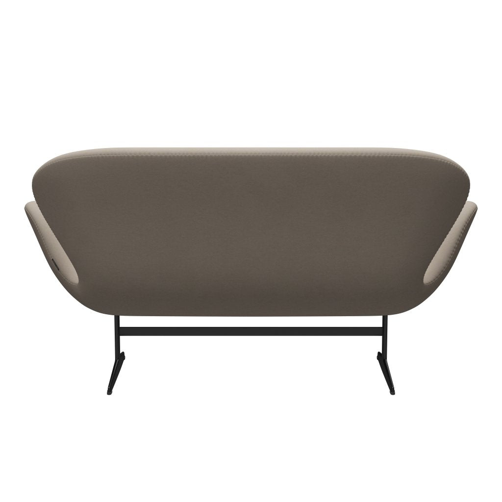 [product_category]-Fritz Hansen Swan Sofa 2 Seater, Black Lacquered/Comfort White Grey-Fritz Hansen-3321-C61016-BLLA-FRI-4