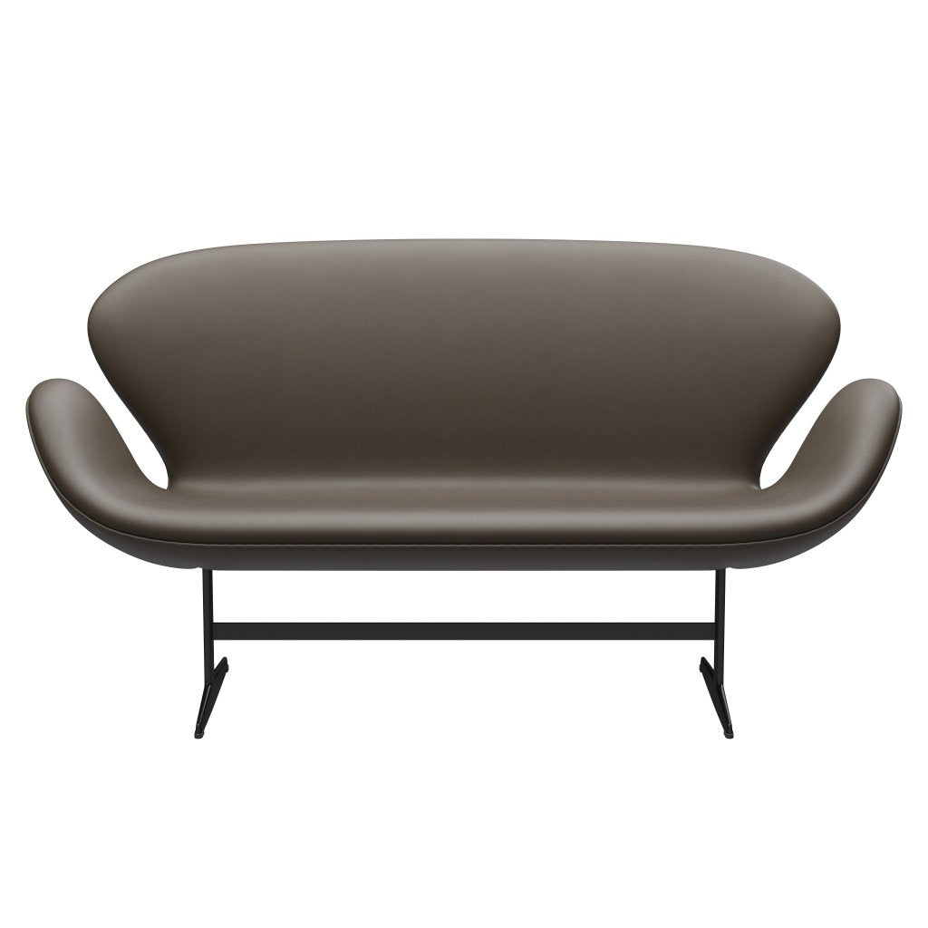 [product_category]-Fritz Hansen Swan Sofa 2 Seater, Black Lacquered/Essential Stone-Fritz Hansen-3321-STSTON-BLLA-FRI-1