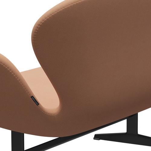 [product_category]-Fritz Hansen Swan Sofa 2 Seater, Black Lacquered/Steelcut Trio Nude-Fritz Hansen-3321-STR506-BLLA-FRI-5