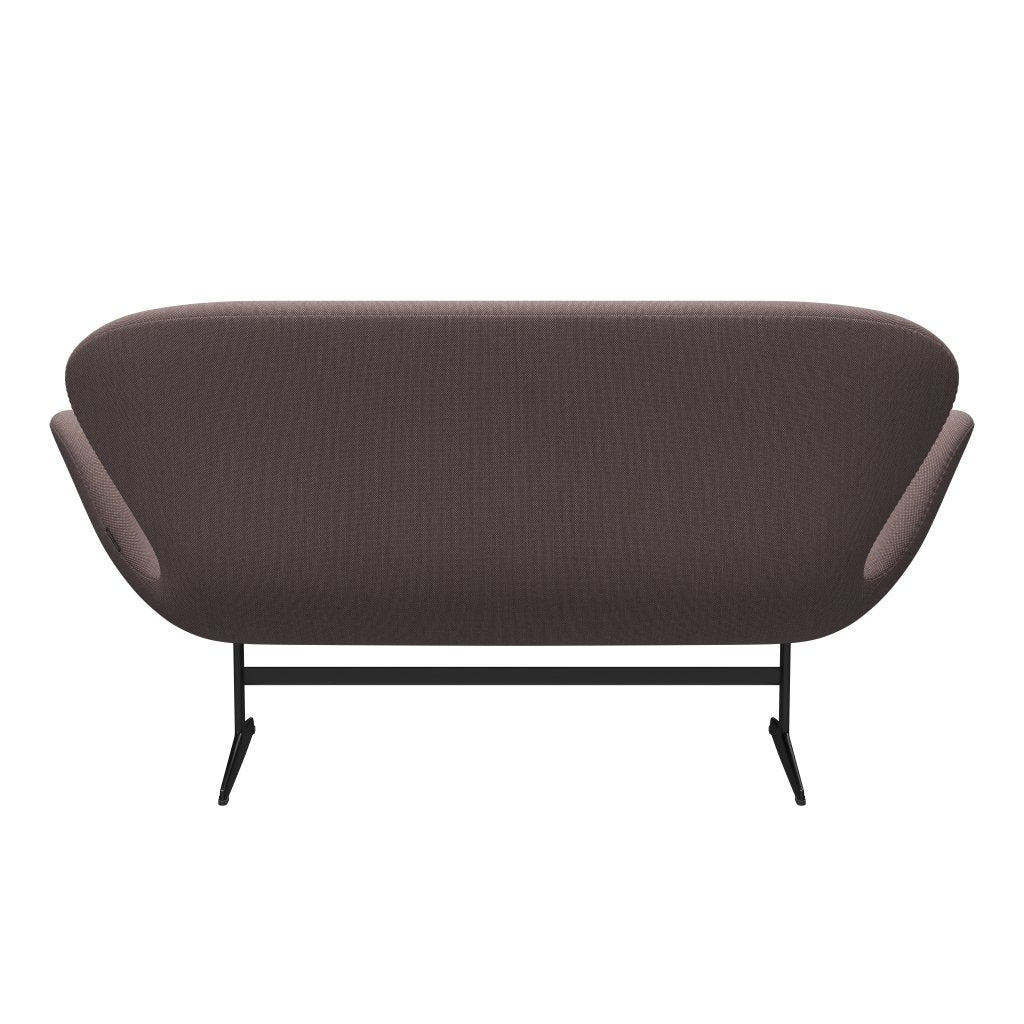 [product_category]-Fritz Hansen Swan Sofa 2 Seater, Black Lacquered/Steelcut Trio Orange/Light Grey/Black-Fritz Hansen-3321-STR416-BLLA-FRI-4