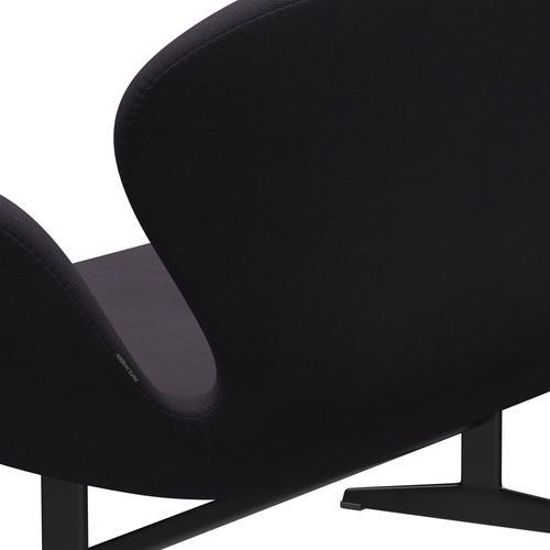 [product_category]-Fritz Hansen Swan Sofa 2 Seater, Black Lacquered/Steelcut Trio Warm Dark Blue-Fritz Hansen-3321-STR776-BLLA-FRI-5