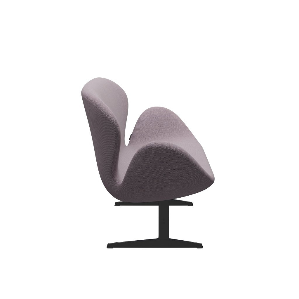 [product_category]-Fritz Hansen Swan Sofa 2 Seater, Black Lacquered/Steelcut Trio White/Violet-Fritz Hansen-3321-STR806-BLLA-FRI-3