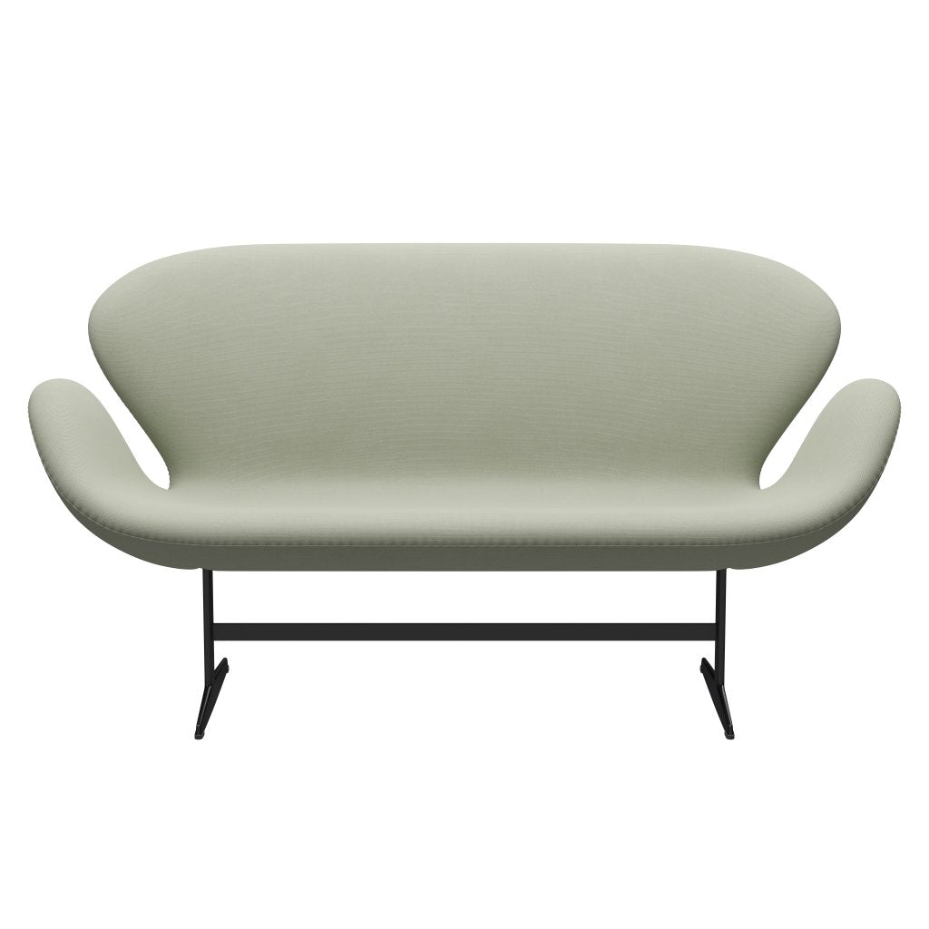 [product_category]-Fritz Hansen Swan Sofa 2 Seater, Black Lacquered/Steelcut Turquoise Light-Fritz Hansen-3321-STI935-BLLA-FRI-1
