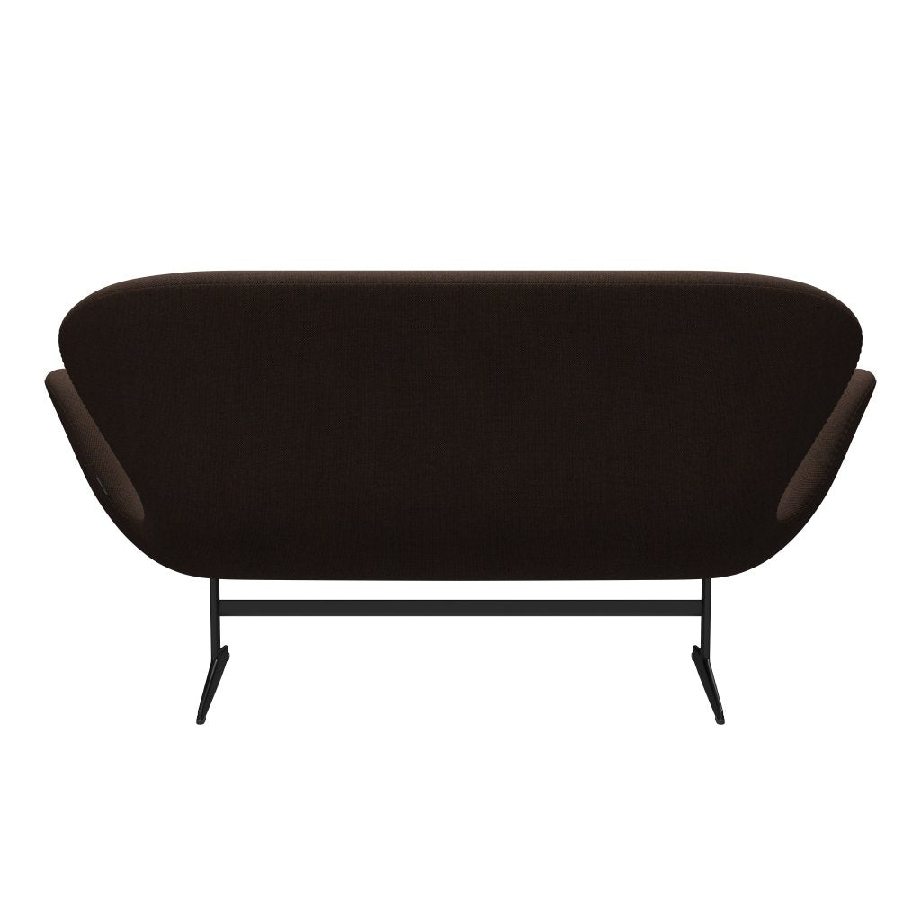 [product_category]-Fritz Hansen Swan Sofa 2 Seater, Black Lacquered/Sunniva Black/Chestnut-Fritz Hansen-3321-SV373-BLLA-FRI-4