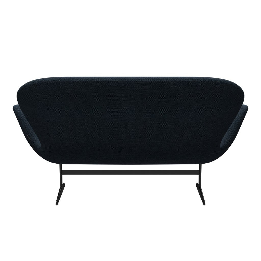 [product_category]-Fritz Hansen Swan Sofa 2 Seater, Black Lacquered/Sunniva Black/Navy-Fritz Hansen-3321-SV783-BLLA-FRI-4