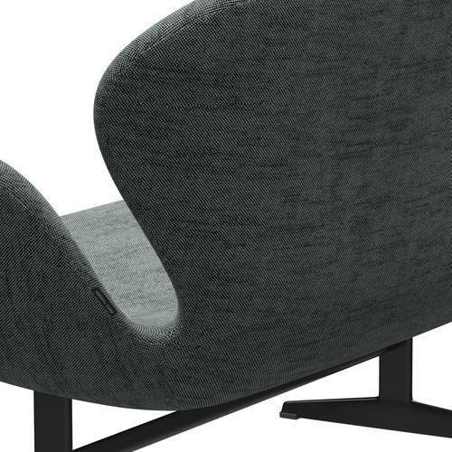 [product_category]-Fritz Hansen Swan Sofa 2 Seater, Black Lacquered/Sunniva Black/White-Fritz Hansen-3321-SV163-BLLA-FRI-5
