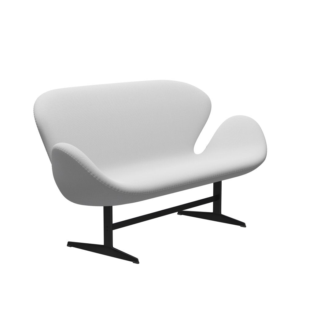 [product_category]-Fritz Hansen Swan Sofa 2 Seater, Black Lacquered/Sunniva Canvas Natural-Fritz Hansen-3321-SV223-BLLA-FRI-2