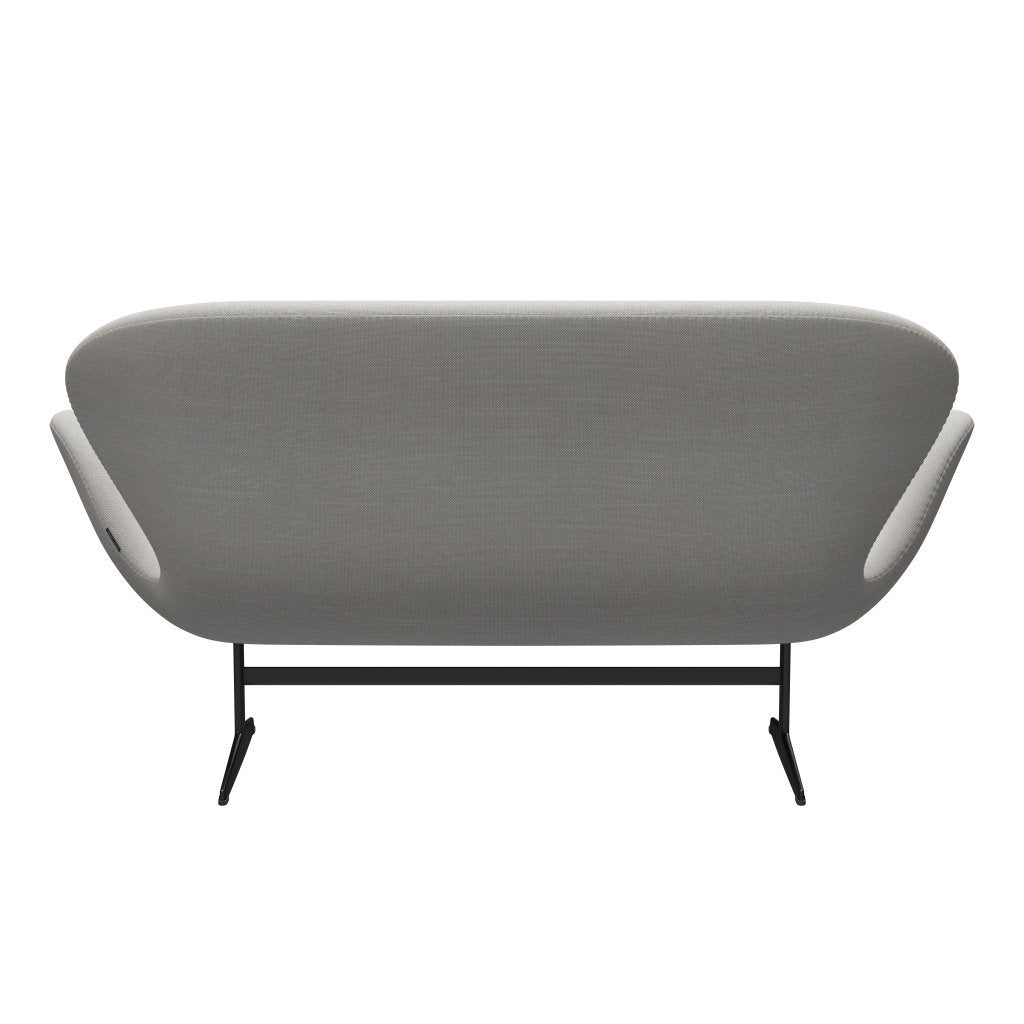 [product_category]-Fritz Hansen Swan Sofa 2 Seater, Black Lacquered/Sunniva Canvas Natural-Fritz Hansen-3321-SV223-BLLA-FRI-4