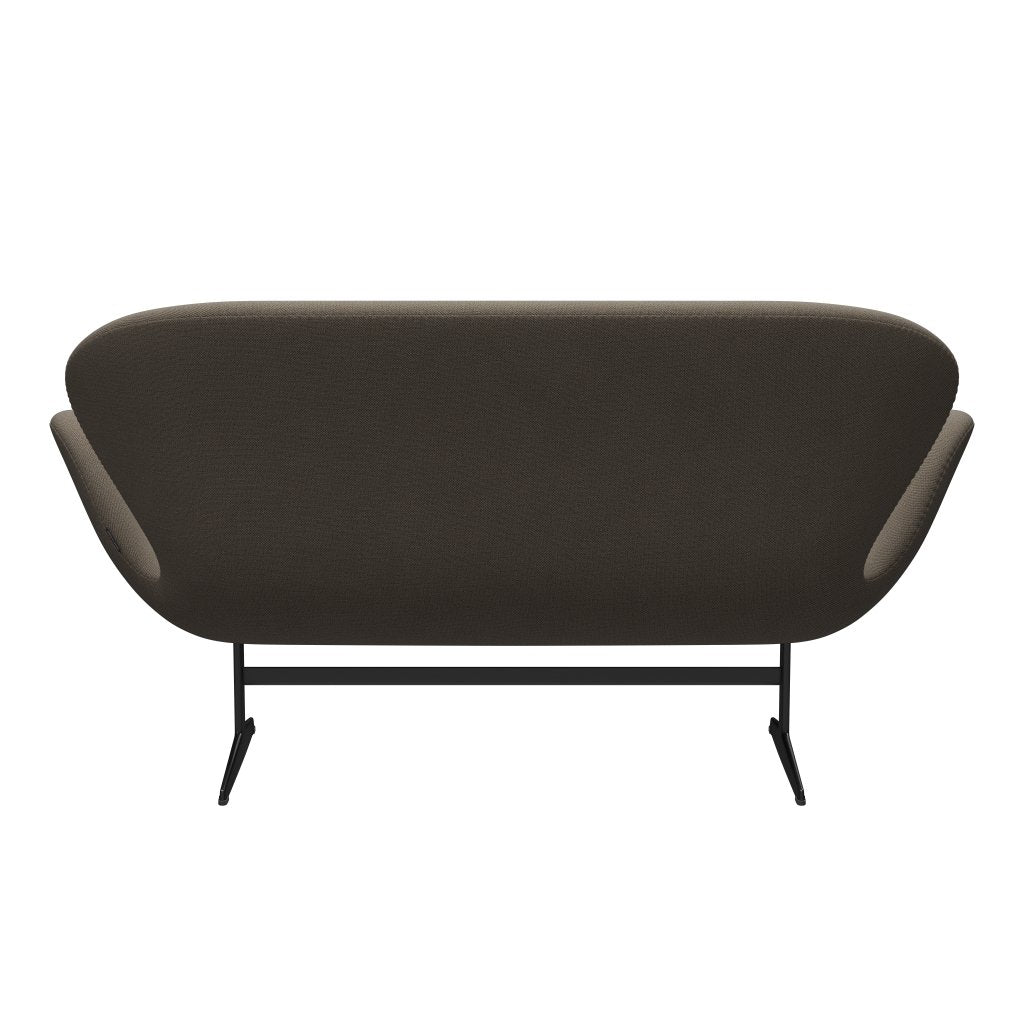 [product_category]-Fritz Hansen Swan Sofa 2 Seater, Black Lacquered/Sunniva Chocolate/Light Grey-Fritz Hansen-3321-SV353-BLLA-FRI-4