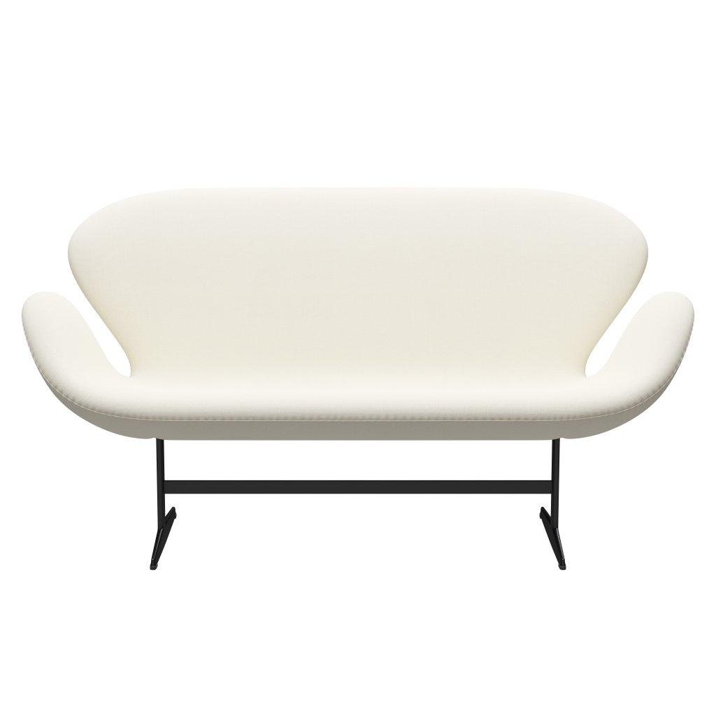 [product_category]-Fritz Hansen Swan Sofa 2 Seater, Black Lacquered/Sunniva Crème-Fritz Hansen-3321-SV113-BLLA-FRI-1