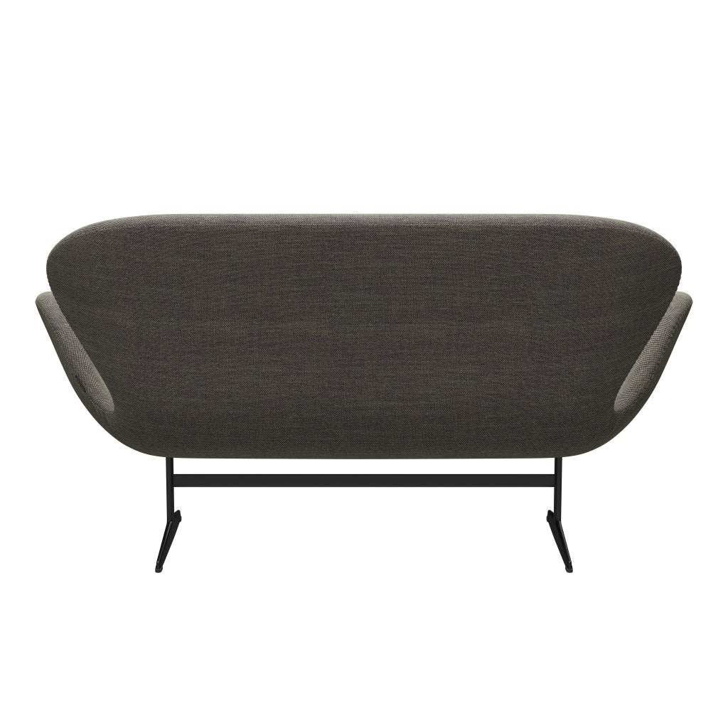 [product_category]-Fritz Hansen Swan Sofa 2 Seater, Black Lacquered/Sunniva Light Green/Violet-Fritz Hansen-3321-SV952-BLLA-FRI-4