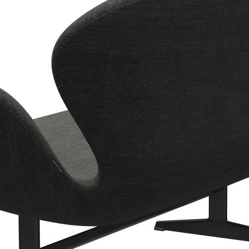[product_category]-Fritz Hansen Swan Sofa 2 Seater, Black Lacquered/Sunniva Light Grey/Dark Grey-Fritz Hansen-3321-SV173-BLLA-FRI-5