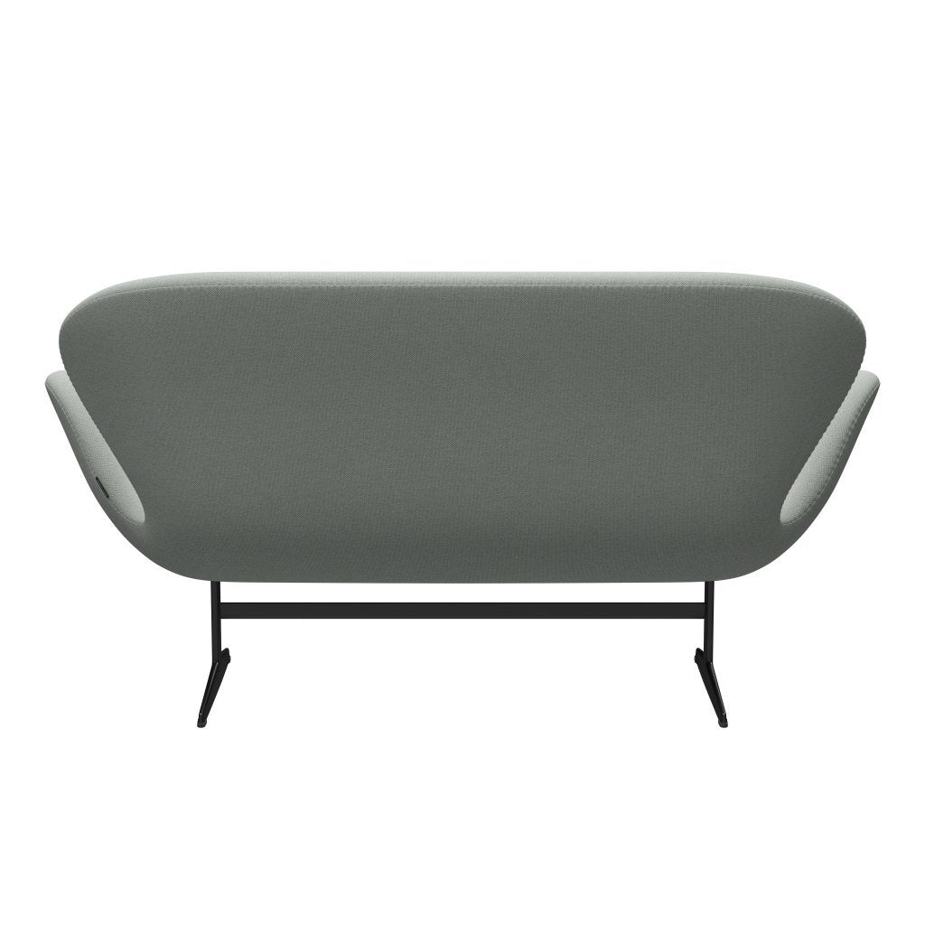[product_category]-Fritz Hansen Swan Sofa 2 Seater, Black Lacquered/Sunniva Mint Green-Fritz Hansen-3321-SV132-BLLA-FRI-4