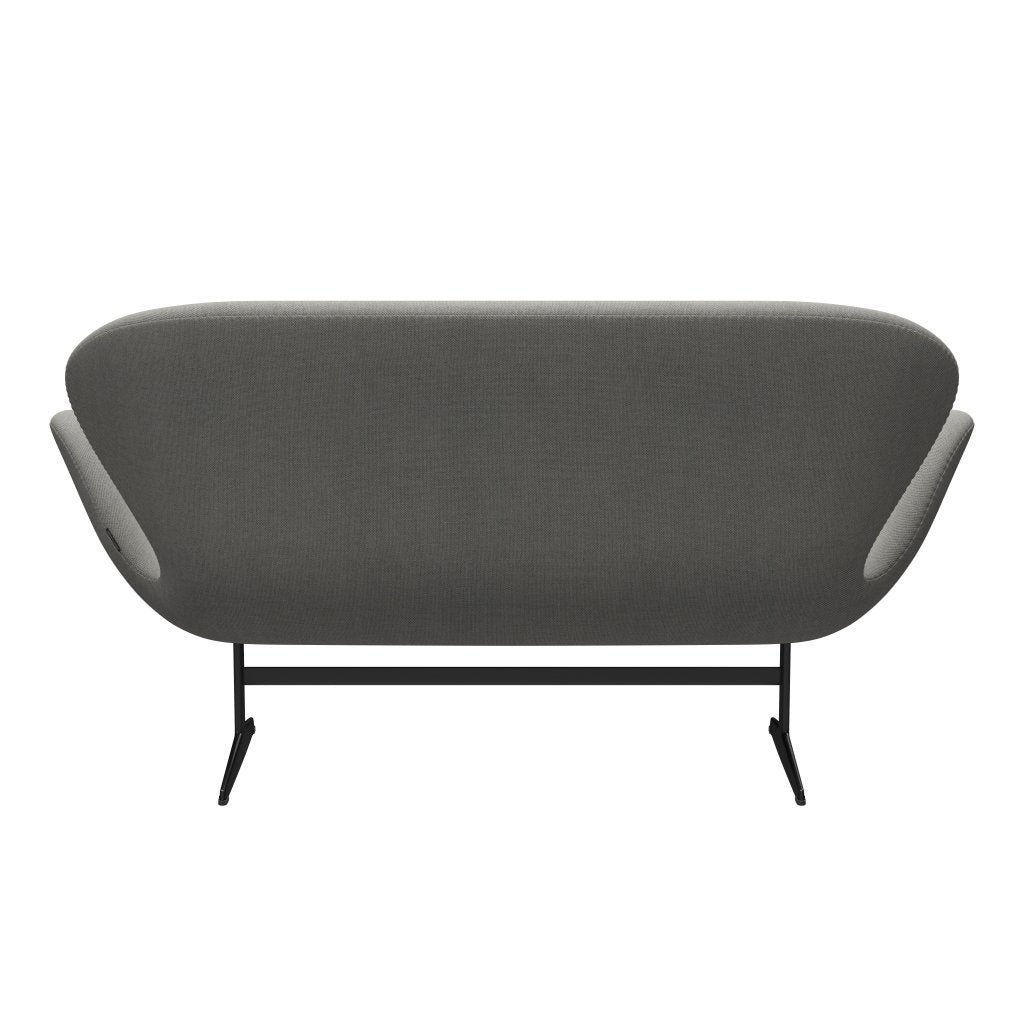 [product_category]-Fritz Hansen Swan Sofa 2 Seater, Black Lacquered/Sunniva Sand/Light Grey-Fritz Hansen-3321-SV153-BLLA-FRI-4