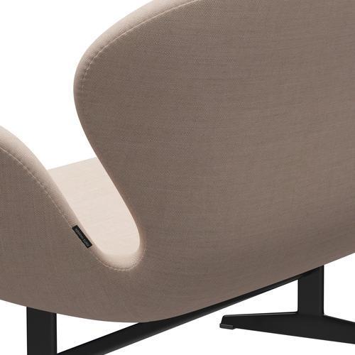 [product_category]-Fritz Hansen Swan Sofa 2 Seater, Black Lacquered/Sunniva Sand/Soft Pink-Fritz Hansen-3321-SV236-BLLA-FRI-5