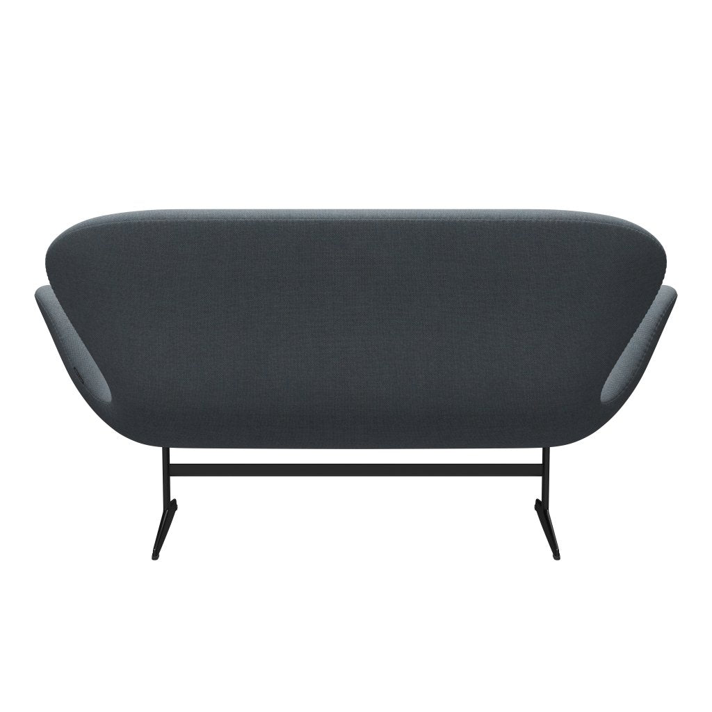 [product_category]-Fritz Hansen Swan Sofa 2 Seater, Black Lacquered/Sunniva Soft Blue-Fritz Hansen-3321-SV752-BLLA-FRI-4
