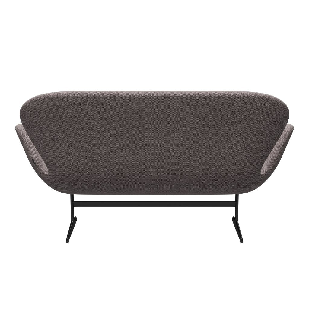 [product_category]-Fritz Hansen Swan Sofa 2 Seater, Black Lacquered/Sunniva White/Violet-Fritz Hansen-3321-SV352-BLLA-FRI-4
