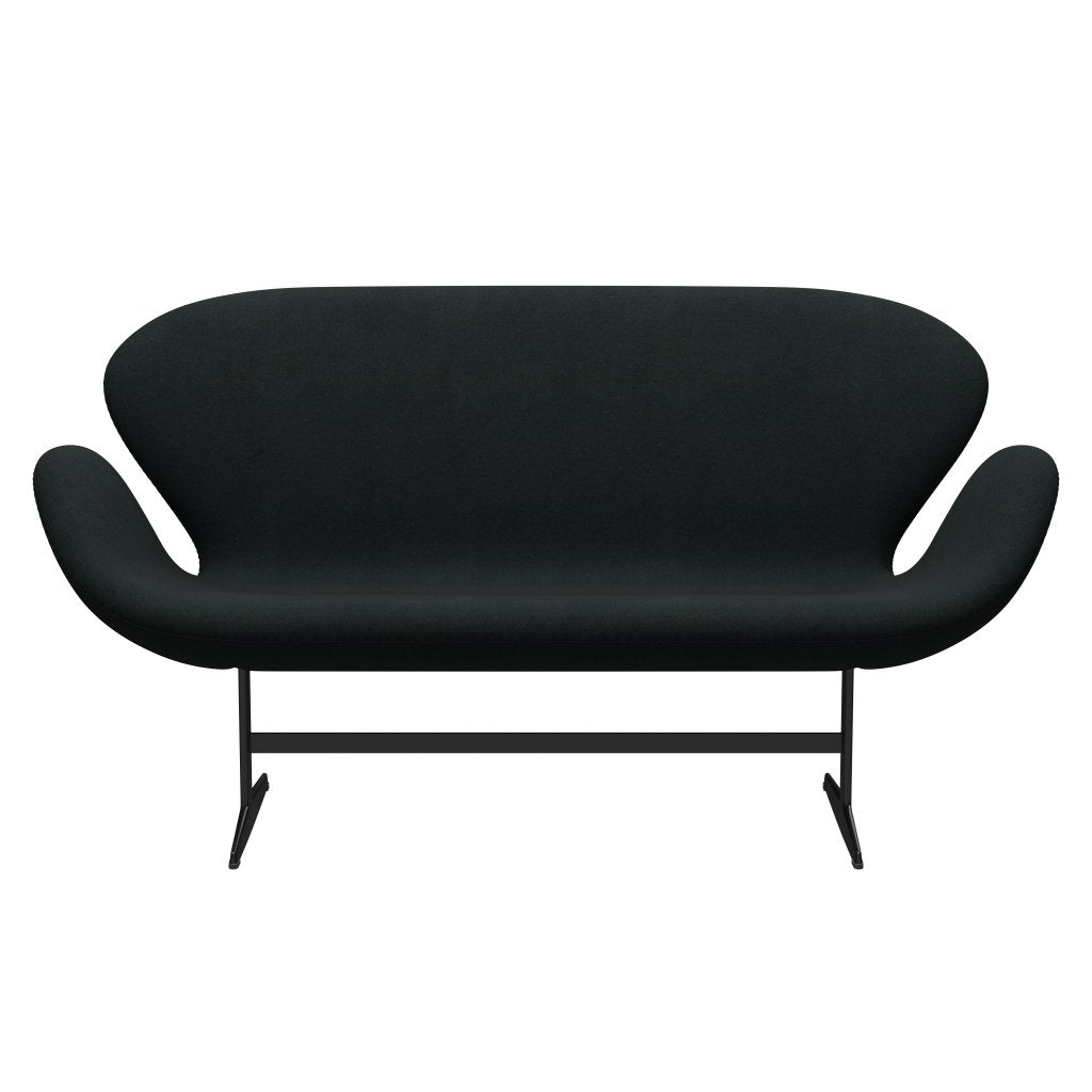 [product_category]-Fritz Hansen Swan Sofa 2 Seater, Black Lacquered/Tonus Black-Fritz Hansen-3321-TON128-BLLA-FRI-1
