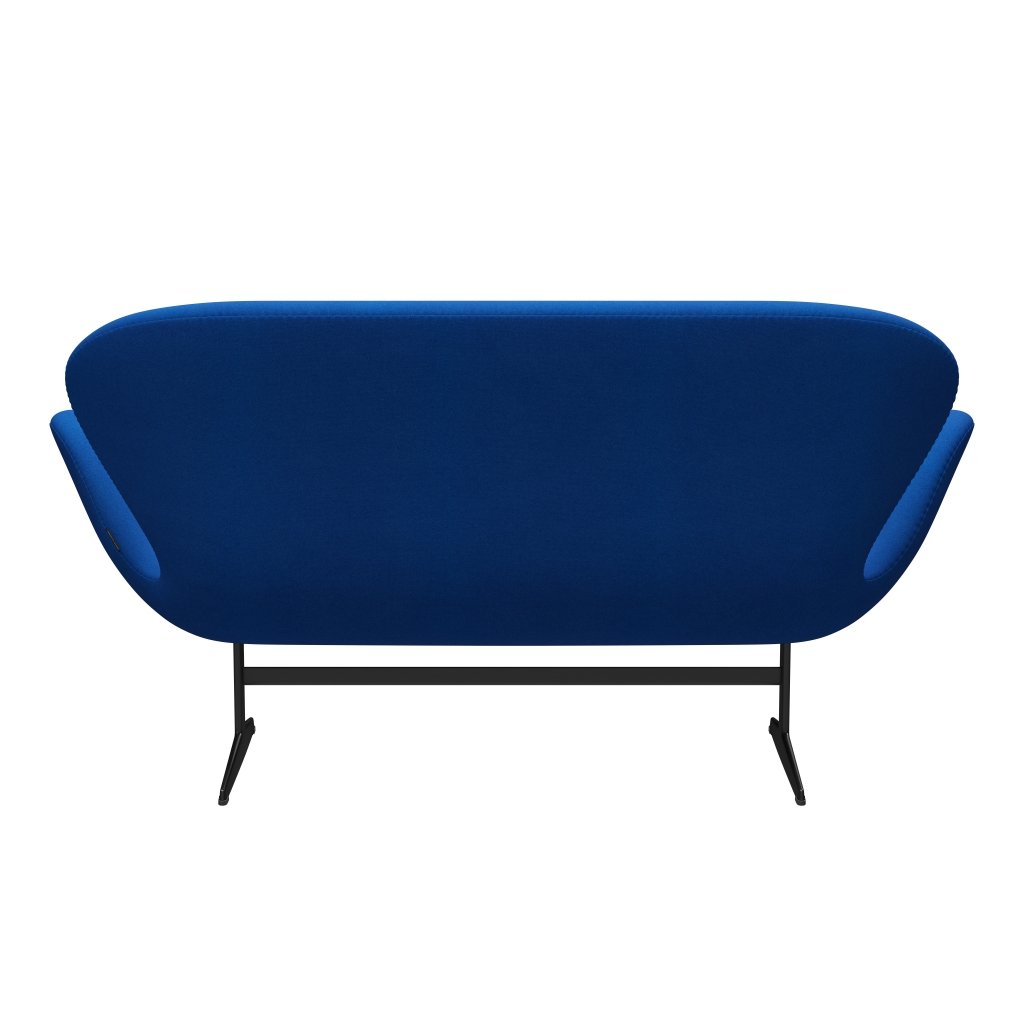 [product_category]-Fritz Hansen Swan Sofa 2 Seater, Black Lacquered/Tonus Blue-Fritz Hansen-3321-TON129-BLLA-FRI-4