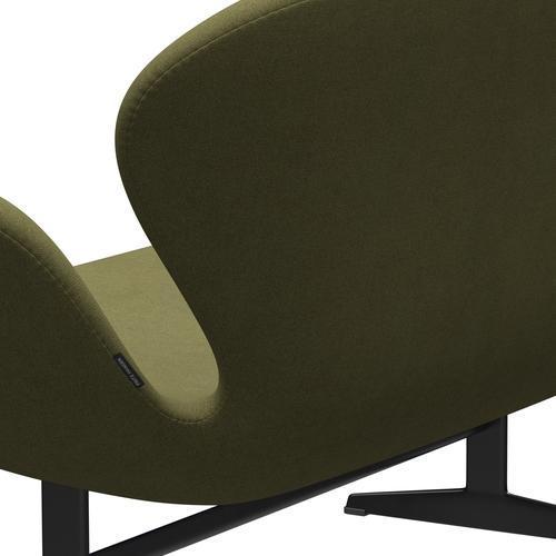 [product_category]-Fritz Hansen Swan Sofa 2 Seater, Black Lacquered/Tonus Dusty Green-Fritz Hansen-3321-TON964-BLLA-FRI-5