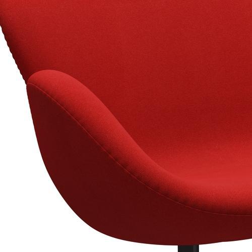 [product_category]-Fritz Hansen Swan Sofa 2 Seater, Black Lacquered/Tonus Orange/Red-Fritz Hansen-3321-TON608-BLLA-FRI-7