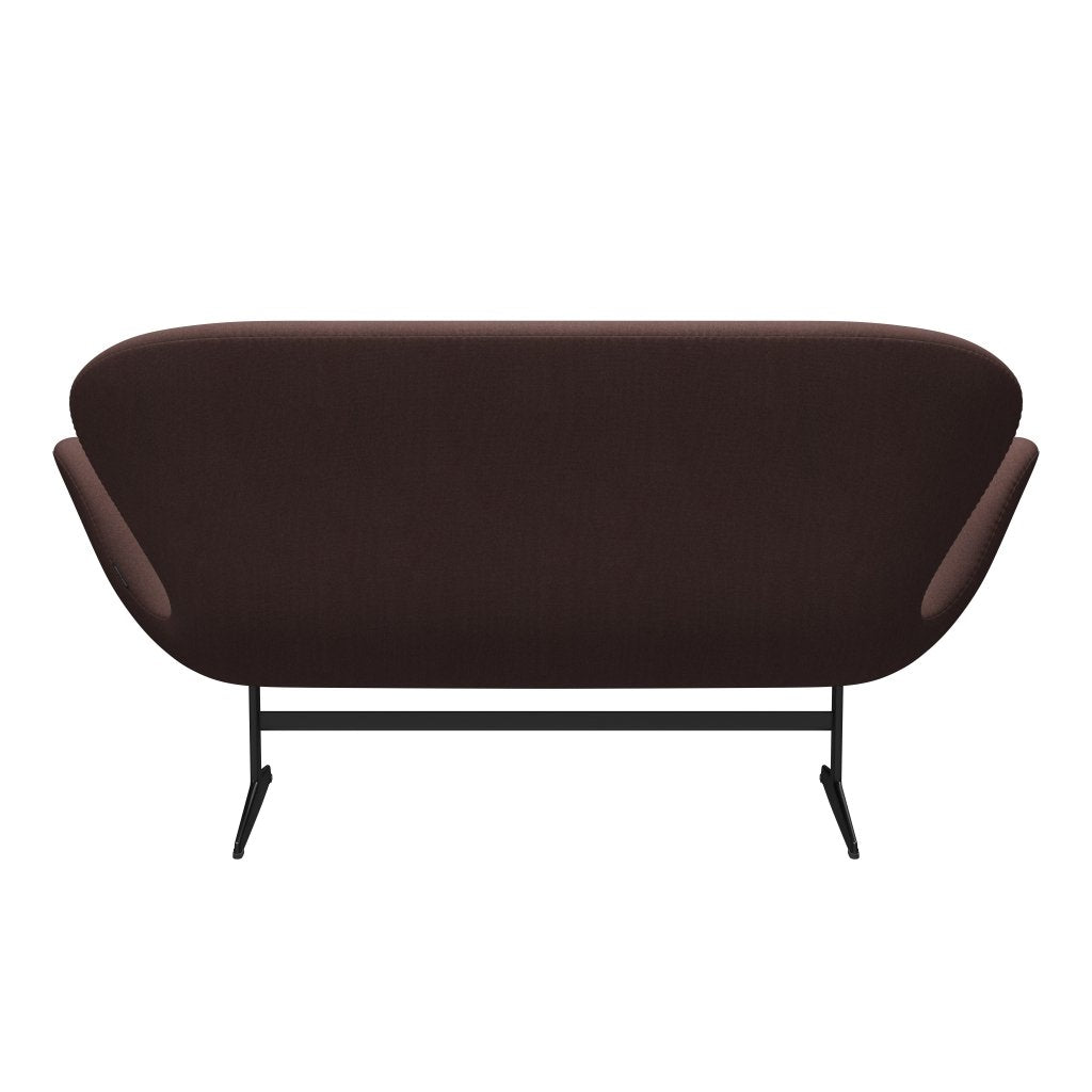 [product_category]-Fritz Hansen Swan Sofa 2 Seater, Black Lacquered/Tonus Violet Grey-Fritz Hansen-3321-TON664-BLLA-FRI-4