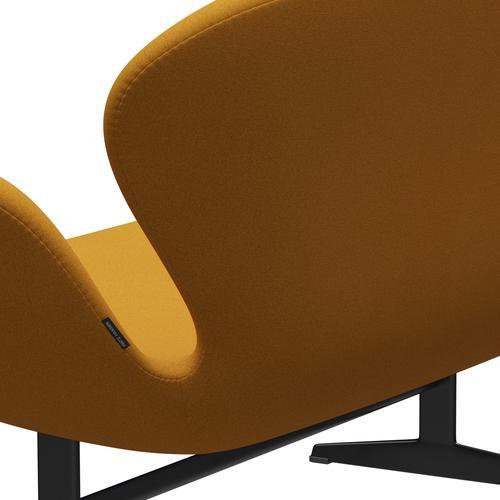 [product_category]-Fritz Hansen Swan Sofa 2 Seater, Black Lacquered/Tonus Warm Yellow-Fritz Hansen-3321-TON454-BLLA-FRI-5