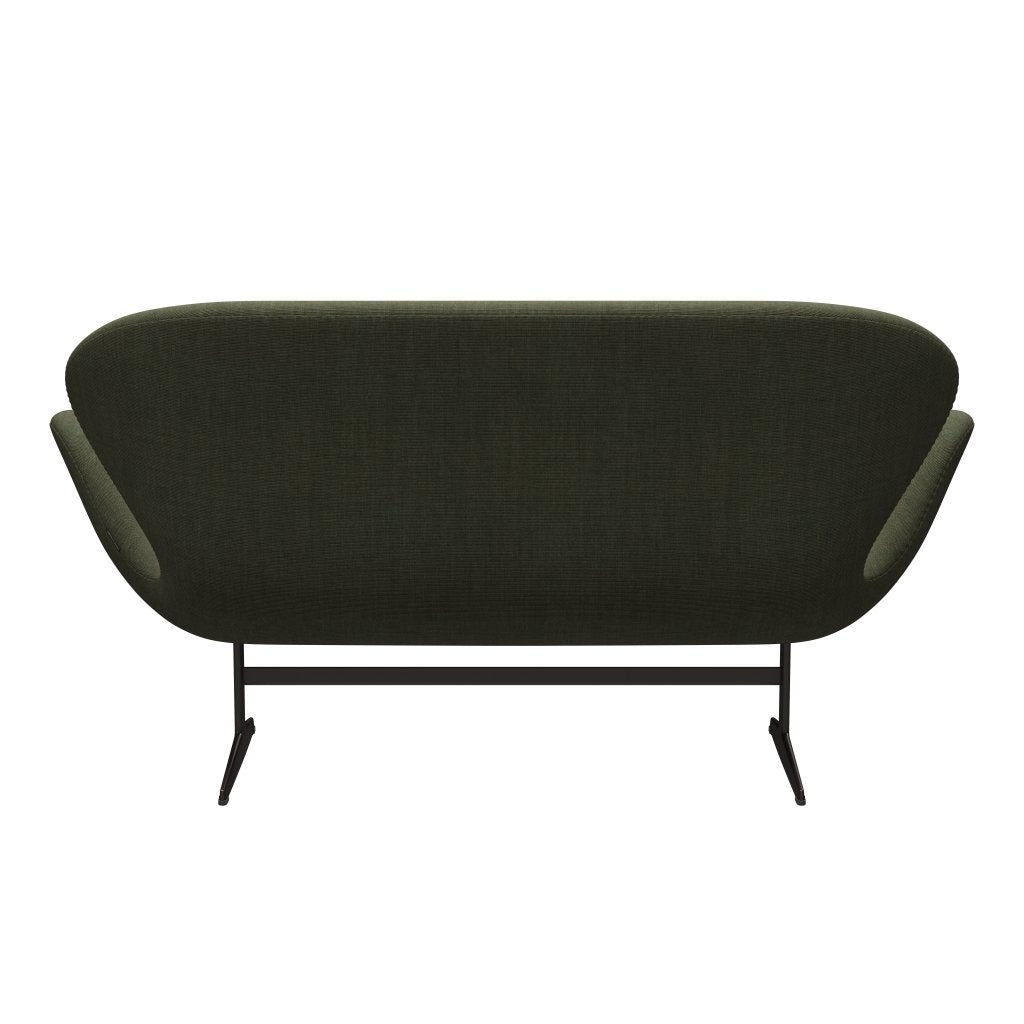 [product_category]-Fritz Hansen Swan Sofa 2 Seater, Brown Bronze/Canvas Moss Green-Fritz Hansen-3321-CA0926-BBBASE-FRI-4