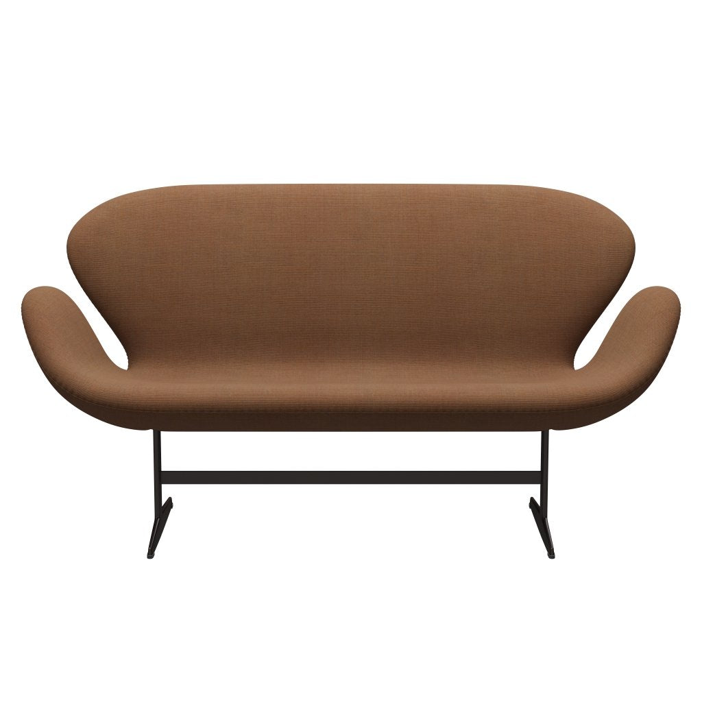 [product_category]-Fritz Hansen Swan Sofa 2 Seater, Brown Bronze/Canvas Sand Colours-Fritz Hansen-3321-CA0254-BBBASE-FRI-1