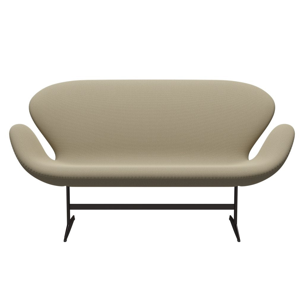 [product_category]-Fritz Hansen Swan Sofa 2 Seater, Brown Bronze/Capture Sand Colours-Fritz Hansen-3321-CP5102-BBBASE-FRI-1