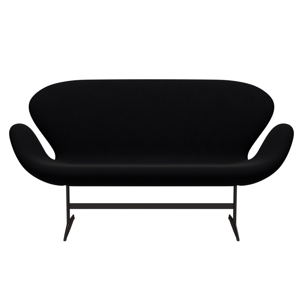[product_category]-Fritz Hansen Swan Sofa 2 Seater, Brown Bronze/Comfort Black (00050)-Fritz Hansen-3321-C00050-BBBASE-FRI-1
