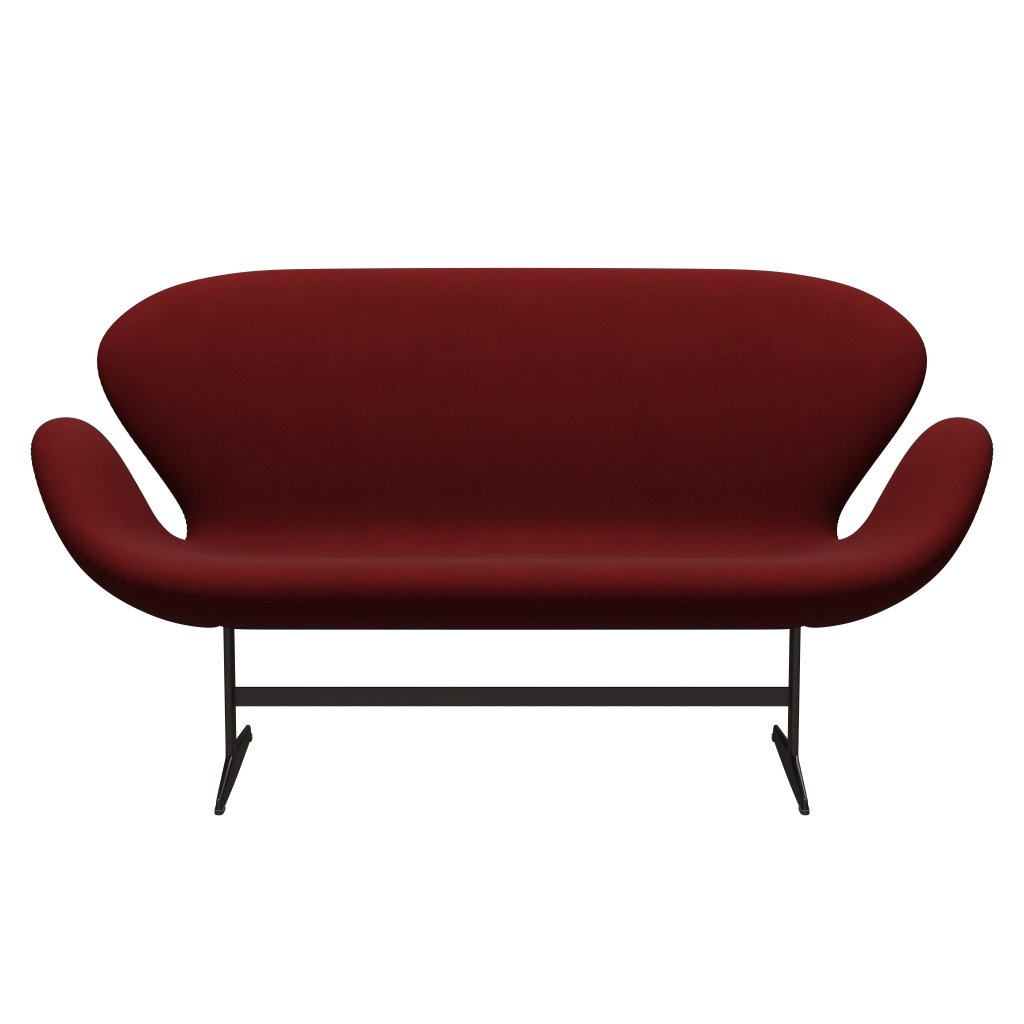 [product_category]-Fritz Hansen Swan Sofa 2 Seater, Brown Bronze/Comfort Dark Red (01153)-Fritz Hansen-3321-C01153-BBBASE-FRI-1