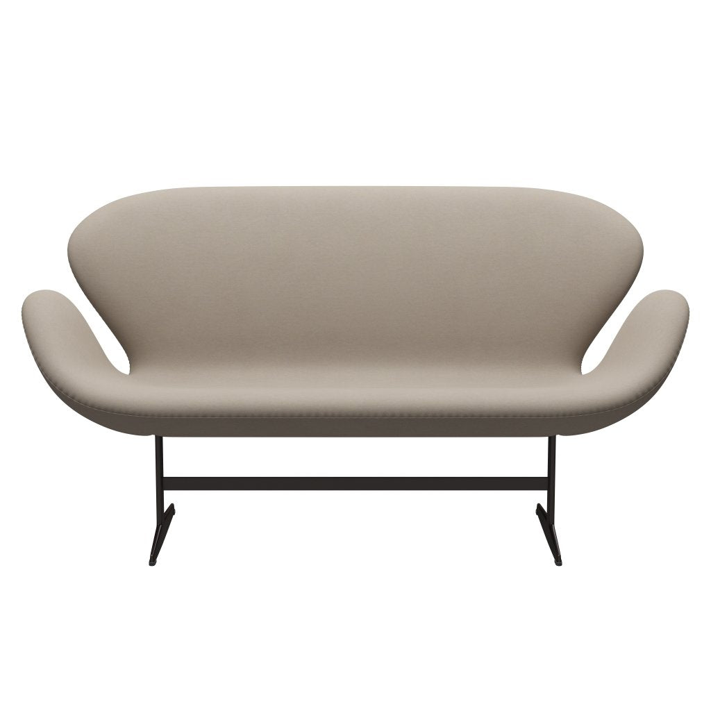[product_category]-Fritz Hansen Swan Sofa 2 Seater, Brown Bronze/Comfort White Grey-Fritz Hansen-3321-C61016-BBBASE-FRI-1