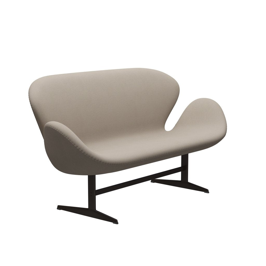 [product_category]-Fritz Hansen Swan Sofa 2 Seater, Brown Bronze/Comfort White Grey-Fritz Hansen-3321-C61016-BBBASE-FRI-2
