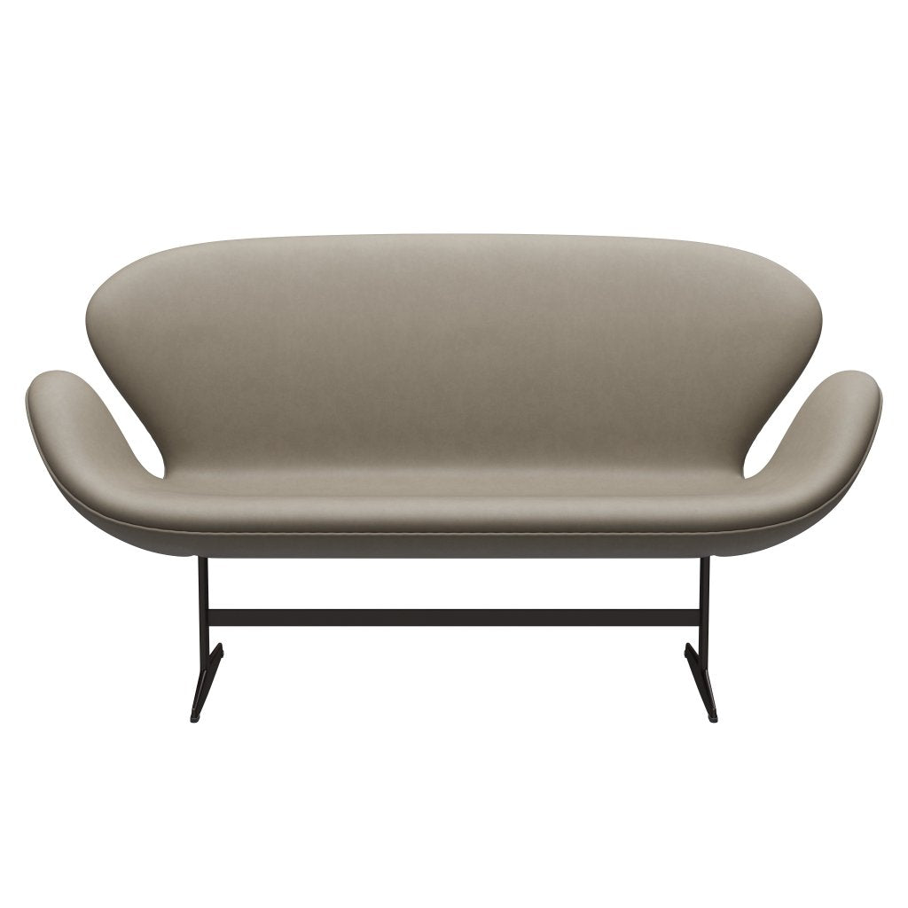 [product_category]-Fritz Hansen Swan Sofa 2 Seater, Brown Bronze/Essential Light Grey-Fritz Hansen-3321-STLIGR-BBBASE-FRI-1