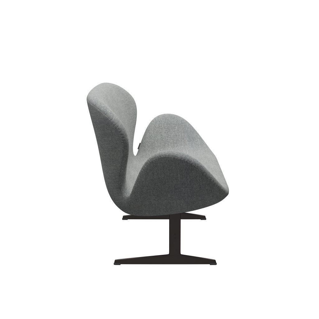 [product_category]-Fritz Hansen Swan Sofa 2 Seater, Brown Bronze/Hallingdal White Grey-Fritz Hansen-3321-HAL116-BBBASE-FRI-3