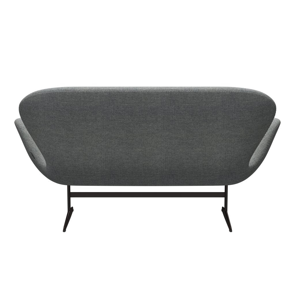 [product_category]-Fritz Hansen Swan Sofa 2 Seater, Brown Bronze/Hallingdal White Grey-Fritz Hansen-3321-HAL116-BBBASE-FRI-4