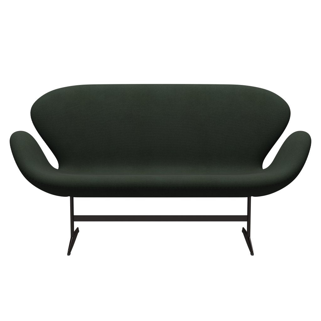 [product_category]-Fritz Hansen Swan Sofa 2 Seater, Brown Bronze/Steelcut Dark Army Green-Fritz Hansen-3321-STI975-BBBASE-FRI-1
