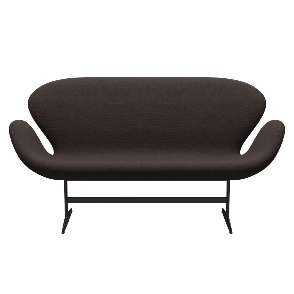 [product_category]-Fritz Hansen Swan Sofa 2 Seater, Brown Bronze/Steelcut Dark Earth Brown-Fritz Hansen-3321-STI695-BBBASE-FRI-1