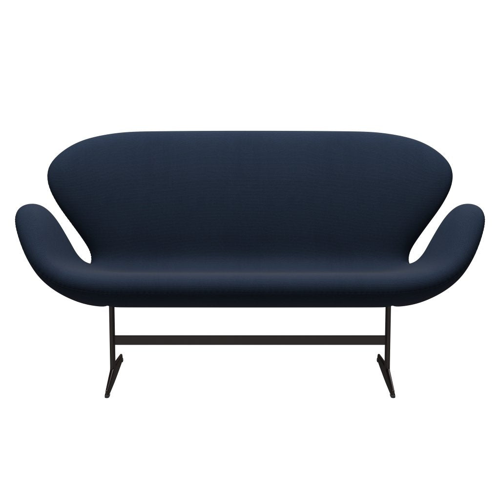 [product_category]-Fritz Hansen Swan Sofa 2 Seater, Brown Bronze/Steelcut Ocean Blue Dark-Fritz Hansen-3321-STI775-BBBASE-FRI-1