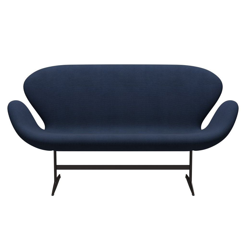 [product_category]-Fritz Hansen Swan Sofa 2 Seater, Brown Bronze/Steelcut Royal Blue-Fritz Hansen-3321-STI760-BBBASE-FRI-1