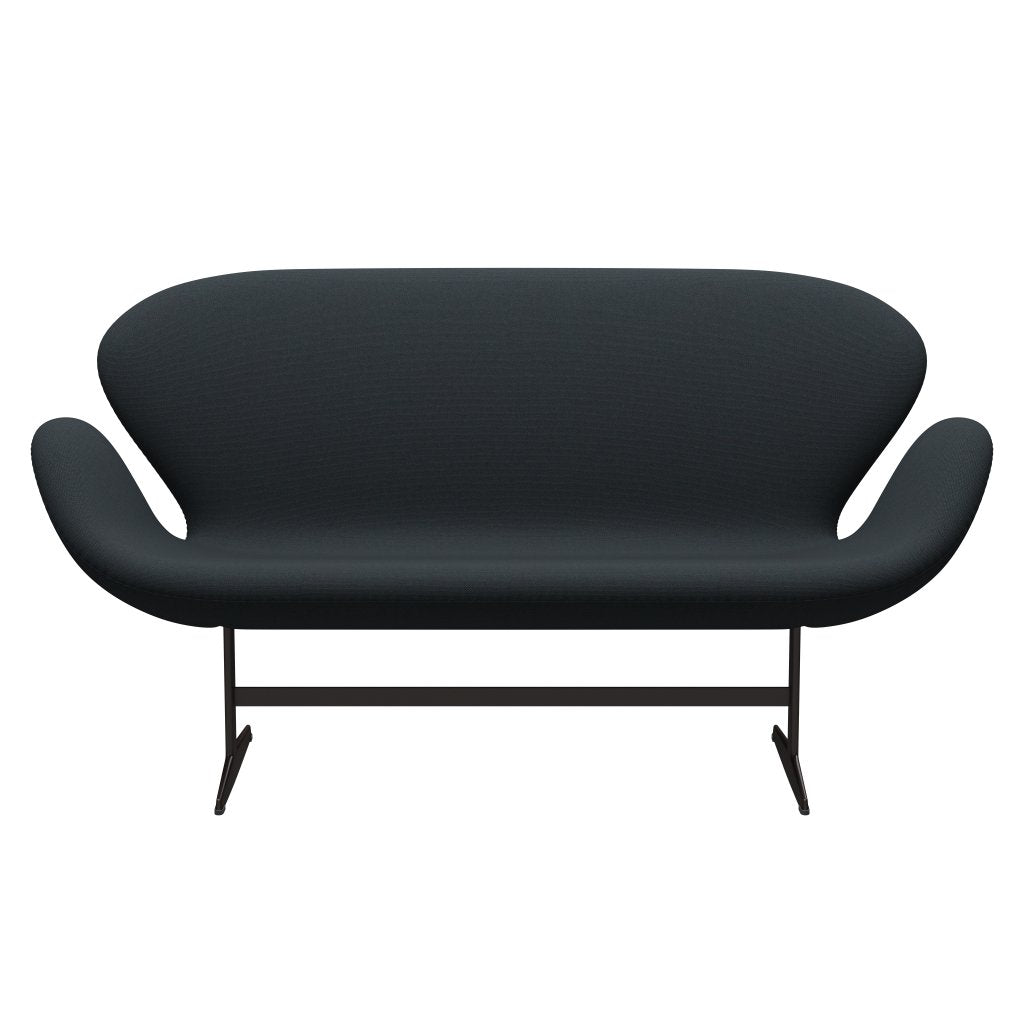[product_category]-Fritz Hansen Swan Sofa 2 Seater, Brown Bronze/Steelcut Trio Black-Fritz Hansen-3321-STR195-BBBASE-FRI-1