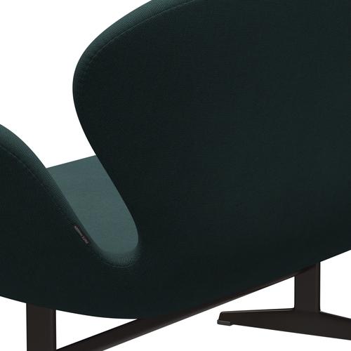 [product_category]-Fritz Hansen Swan Sofa 2 Seater, Brown Bronze/Steelcut Trio Bottle Green-Fritz Hansen-3321-STR996-BBBASE-FRI-4