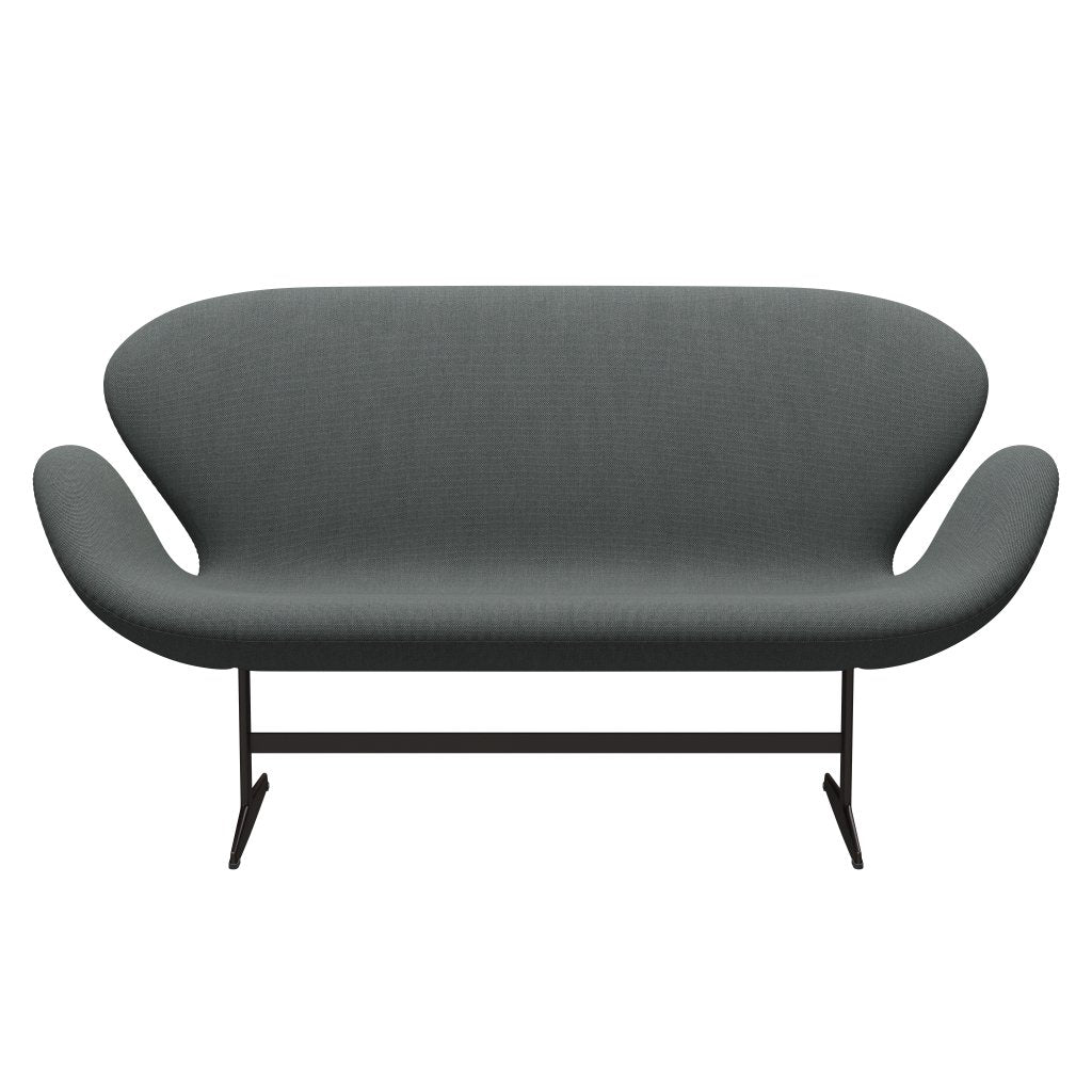 [product_category]-Fritz Hansen Swan Sofa 2 Seater, Brown Bronze/Steelcut Trio Coal-Fritz Hansen-3321-STR153-BBBASE-FRI-1