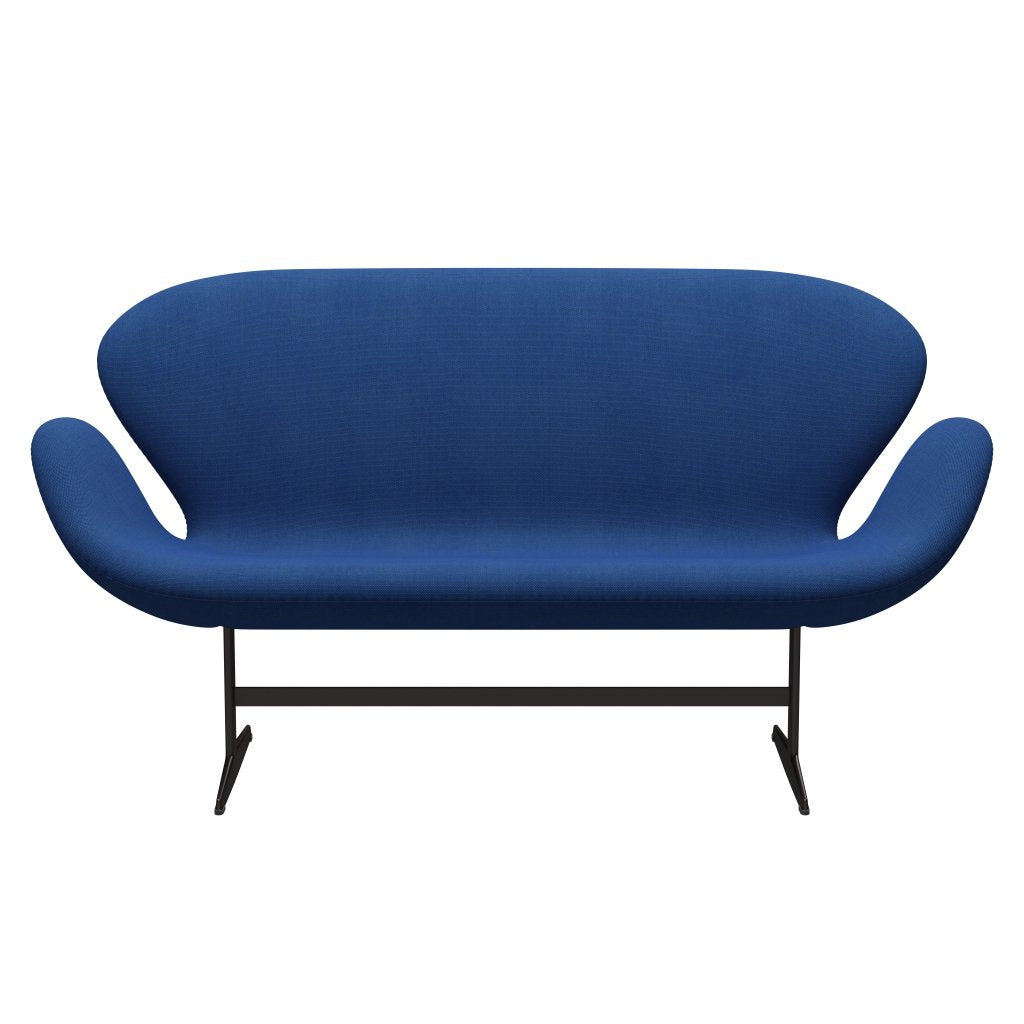 [product_category]-Fritz Hansen Swan Sofa 2 Seater, Brown Bronze/Steelcut Trio Cobalt Blue-Fritz Hansen-3321-STR746-BBBASE-FRI-1