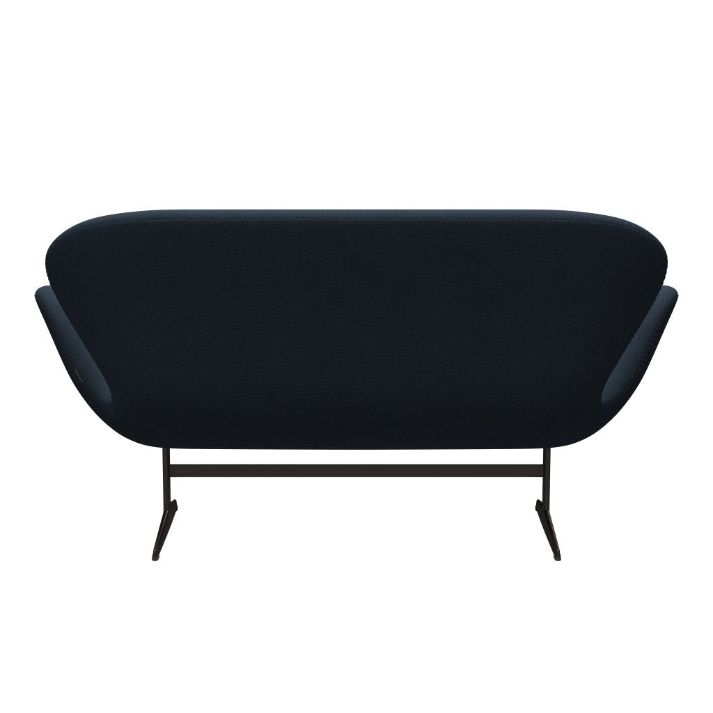[product_category]-Fritz Hansen Swan Sofa 2 Seater, Brown Bronze/Steelcut Trio Dark Brown Blue-Fritz Hansen-3321-STR756-BBBASE-FRI-4