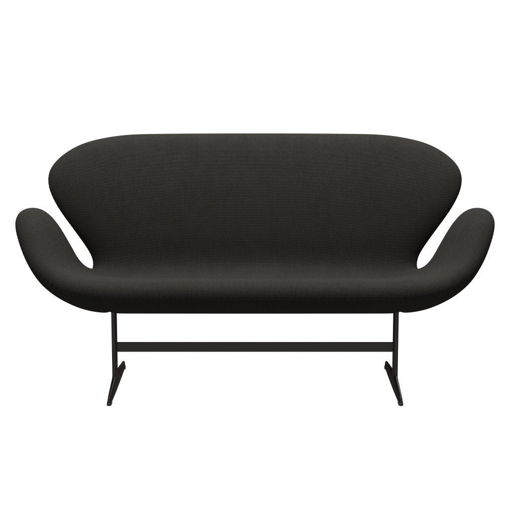[product_category]-Fritz Hansen Swan Sofa 2 Seater, Brown Bronze/Steelcut Trio Dark Brown-Fritz Hansen-3321-STR383-BBBASE-FRI-1